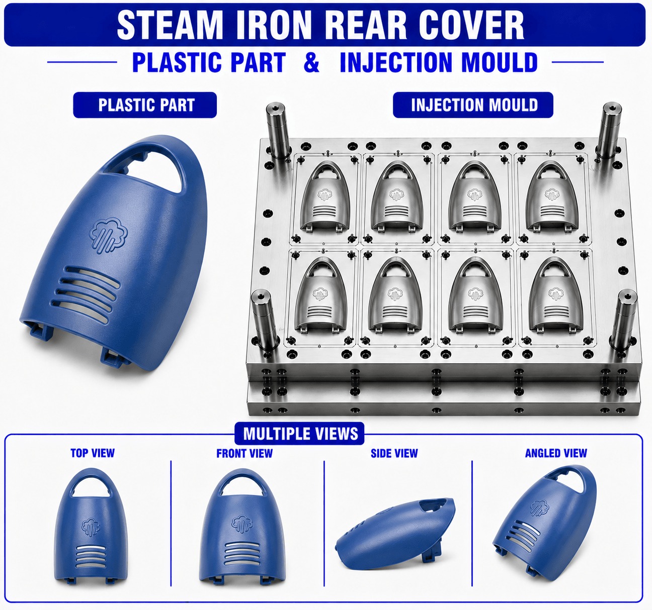 Steam Iron Plastic Rear Cover Mould and Moulding Service